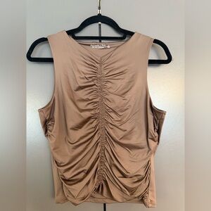 Abercrombie & Fitch Women's Brown Ruched Tank Top